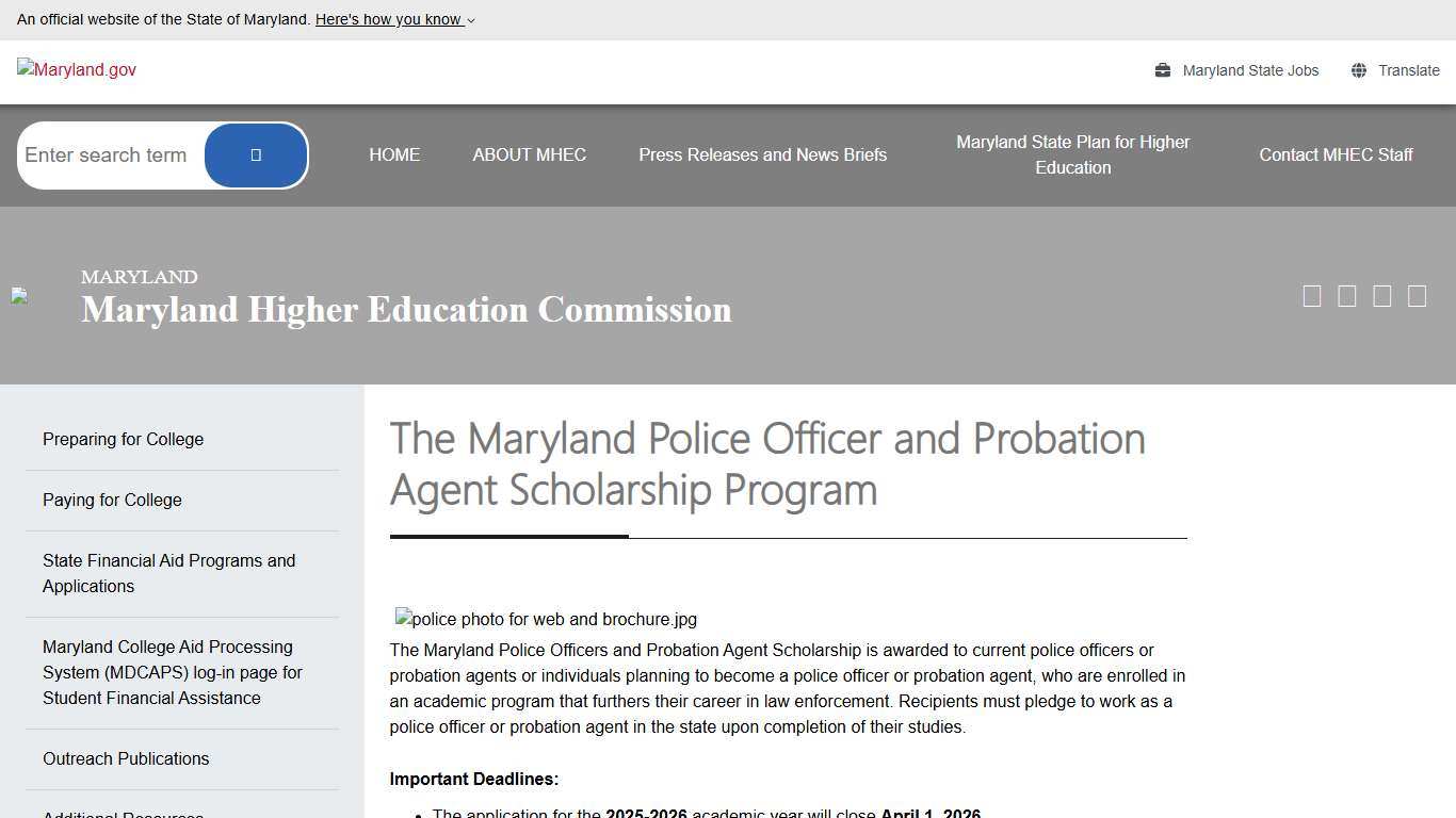 2026-2027 Police and Probation